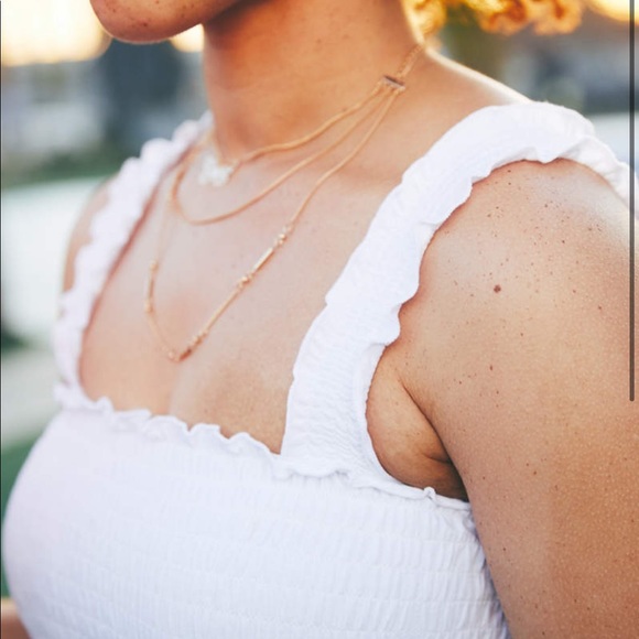 HOLLISTER Smocked Square-Neck Crop Top - Red - Picture 4 of 9